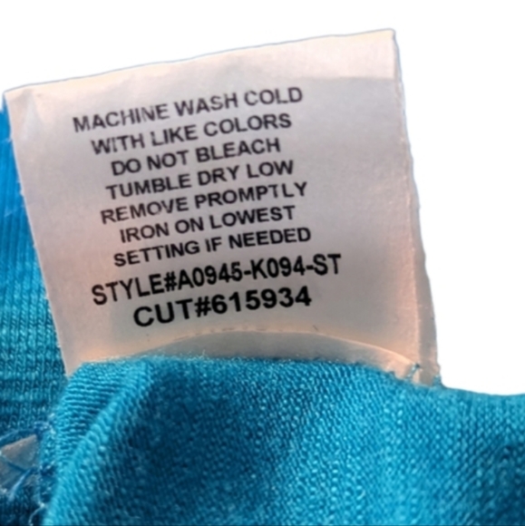 Cha Cha Vente | Women's Ruffled Blouse Top |Blue | Size Large - Picture 9 of 9